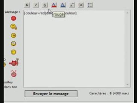 Changement de couleur pour les messages privés