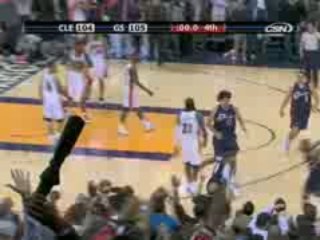 NBA LeBron James nails the game-winner against the Warriors.