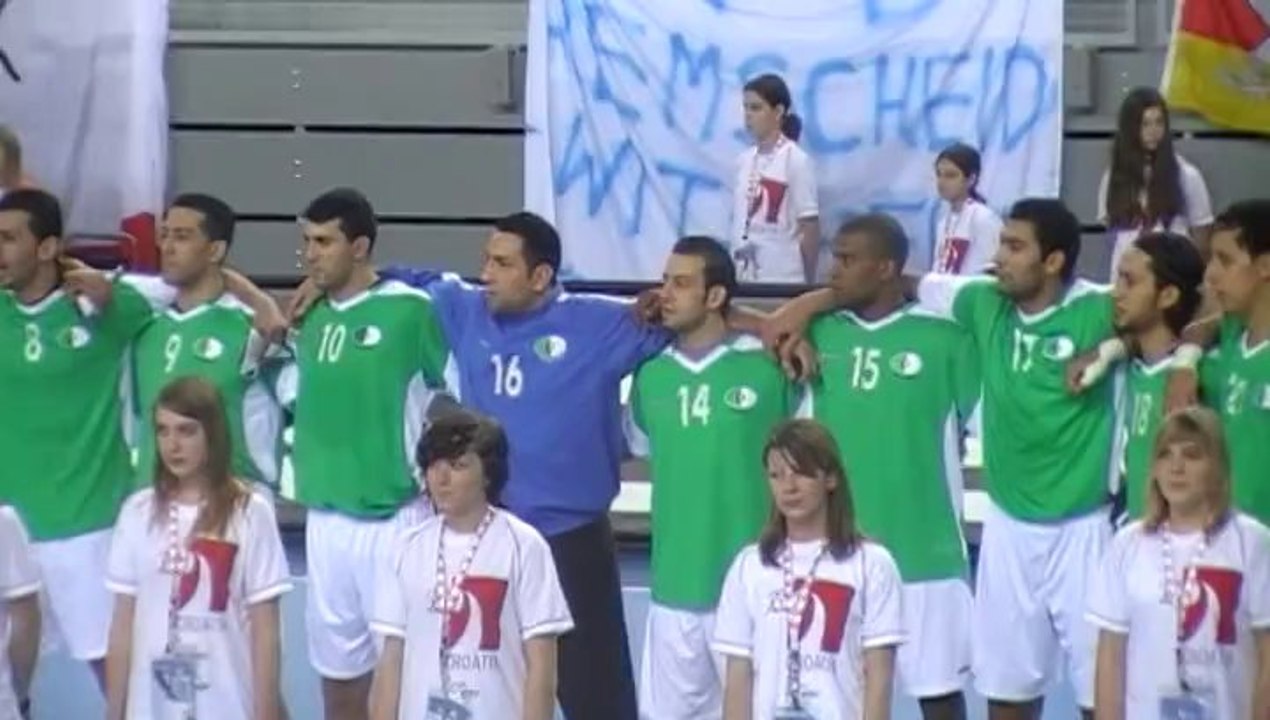 Algérie Tunisie hymne, handball mondial 2009
