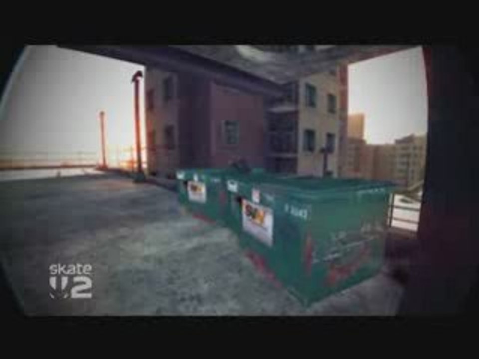 Skate2 dans les poubelle