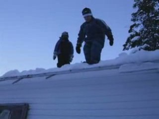 Le saut dans la neige