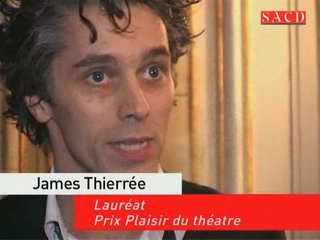 James Thierrée reçoit le Prix "Plaisir du théâtre"