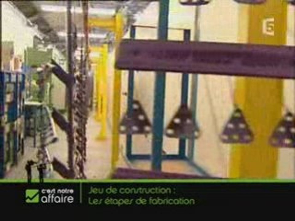 processus de fabrication d'un jouet Meccano