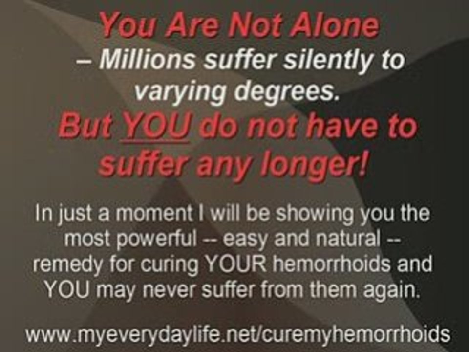 "Secret" Hemorrhoid Cure - Cure Hemorrhoids in 48 Hours