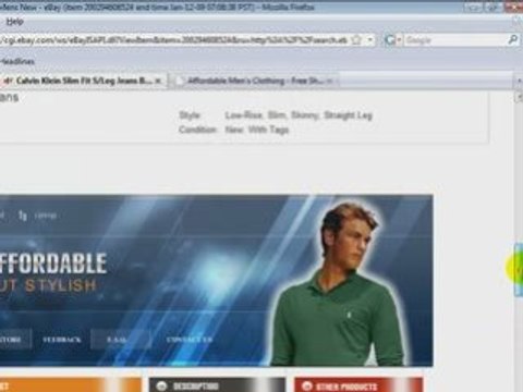 Calvin Klein Slim Fit Jeans Mens Clothing NWT New Free Shipp