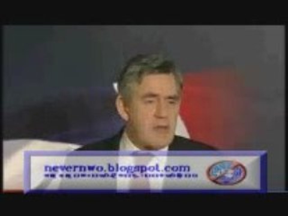 British PM Gordo 'NWO' Brown calls for New Global Order