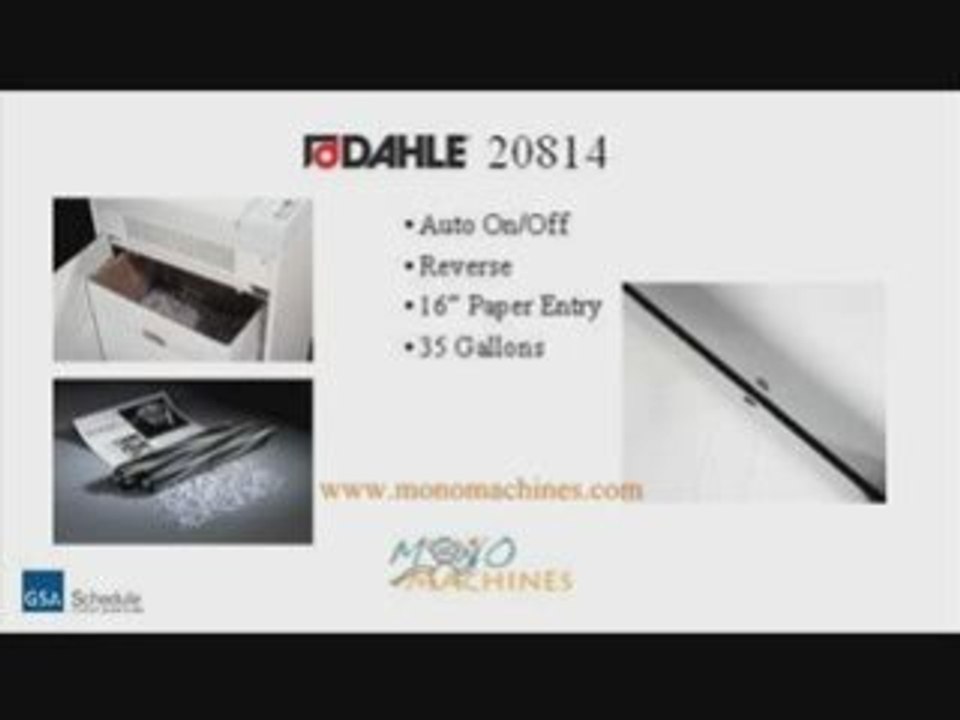 Dahle 20814 Cross Cut Paper Shredder - Tour