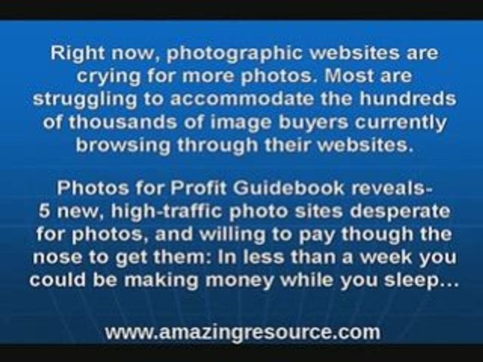 How To Make Money Taking Pictures Photo Profits Guide Book