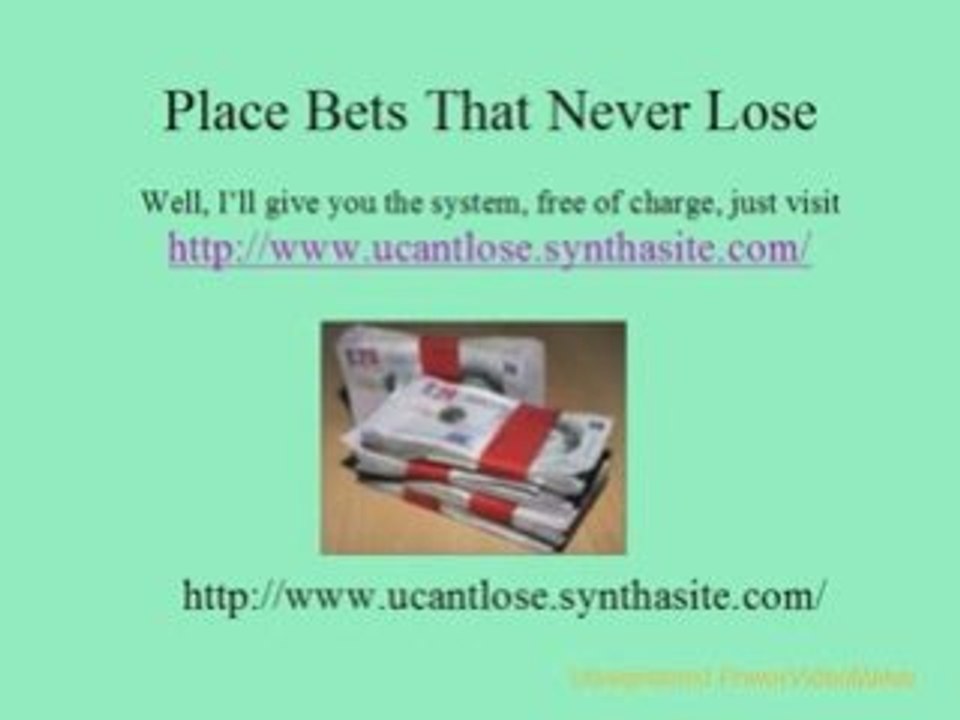 Make How To Place Horse Bets That Can't Lose
