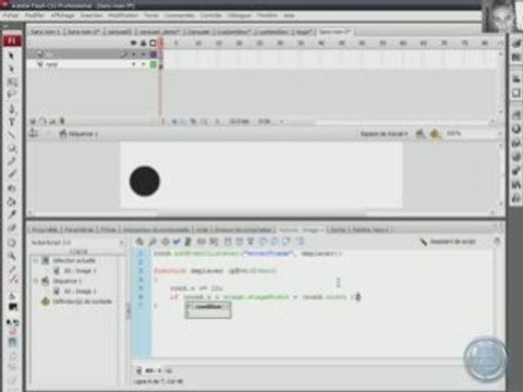 Flash: AS3 Effet de va-et-vient grâce à l'as3