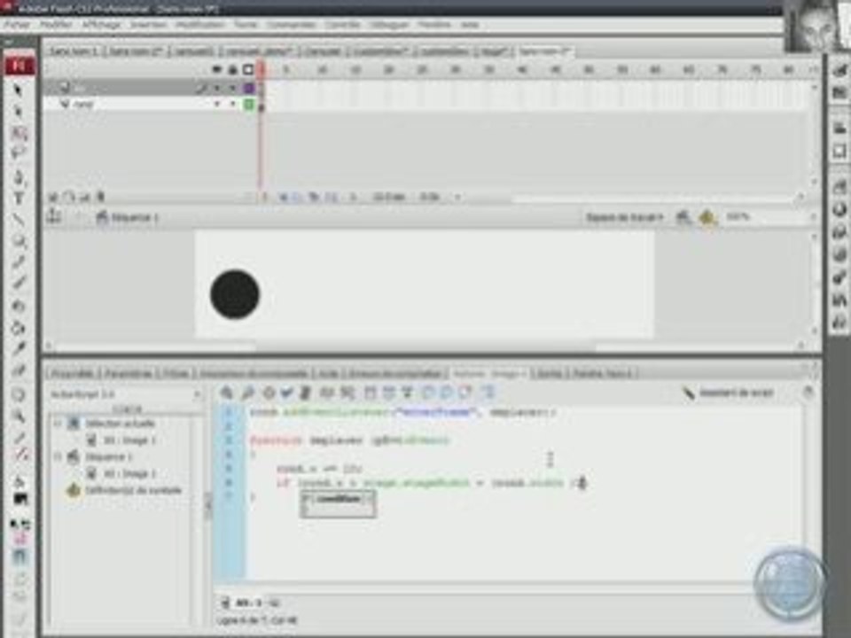 Flash: AS3 Effet de va-et-vient grâce à l'as3