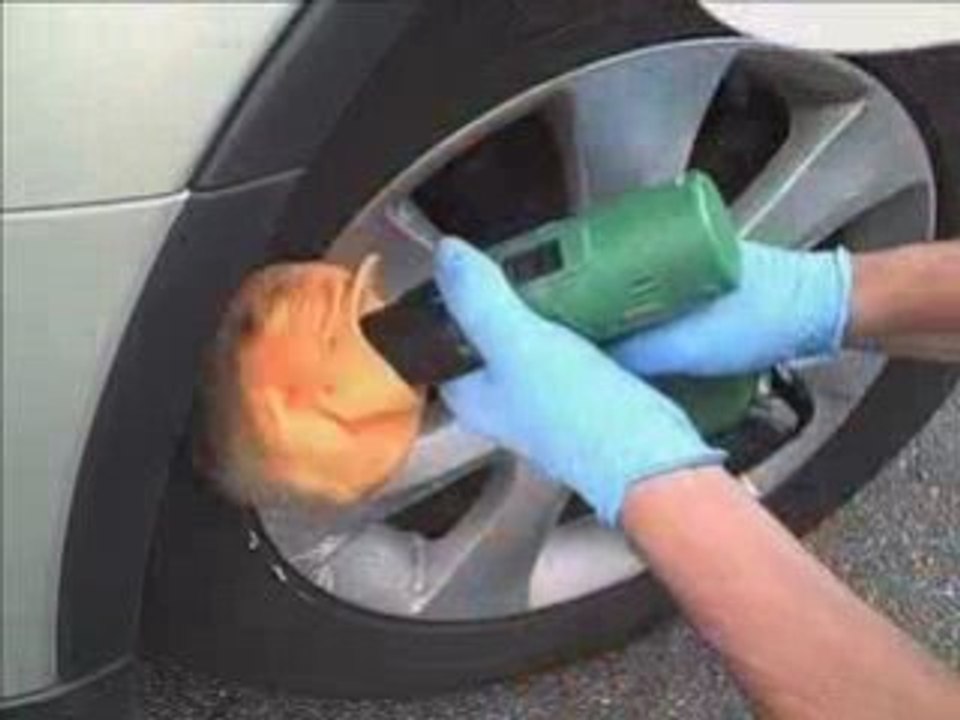 Polishing Subaru Car Rims Using Simichrome and a Buff Ball