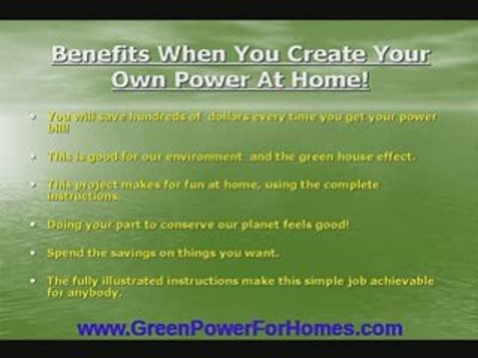 Home-built Wind Power Generator Alternative Energy Resource