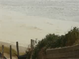 Tempête 2009 Biscarrosse 24 01  9H plage recouverte d'écume