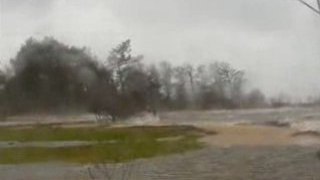 Tempête Klaus rafales à 170 km/h sur le lac de Sanguinet