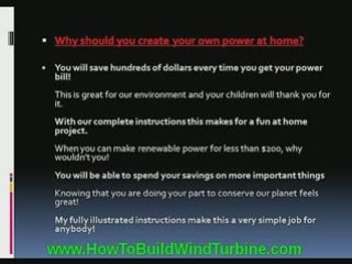 Build Your Own Solar Power System Under $200 Wind Generator