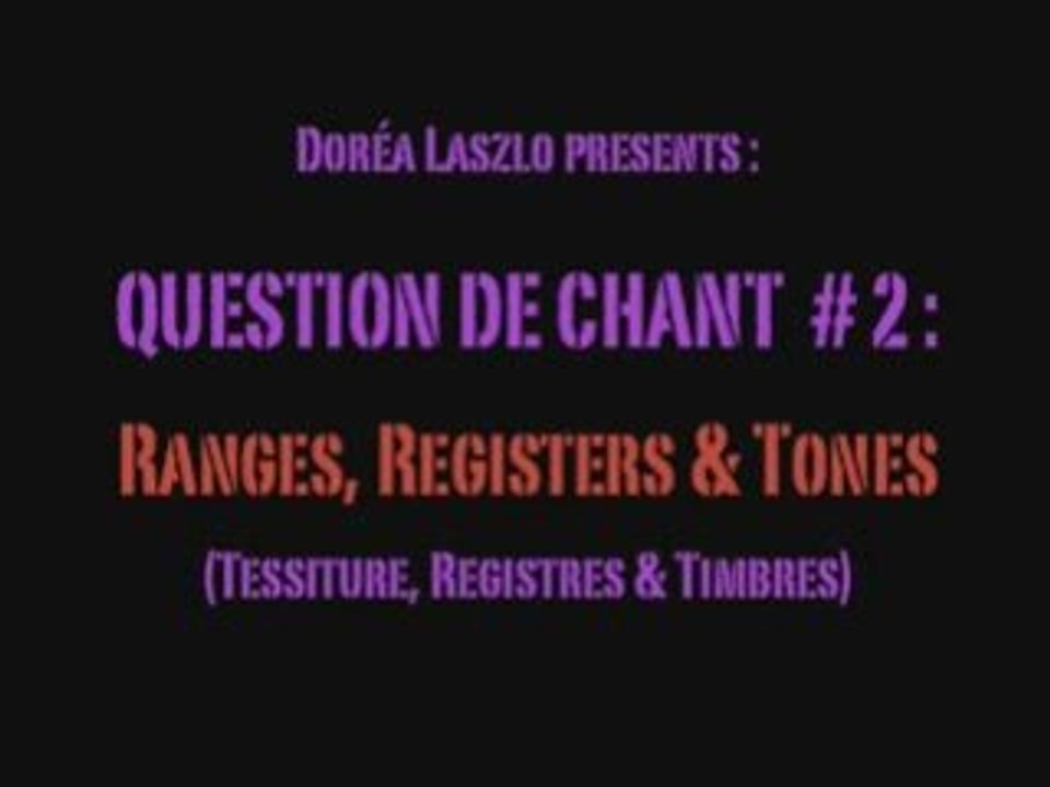 COURS DE CHANT AFROPEEN #2 - AFROPEAN SINGING LESSON #2 -Ch1