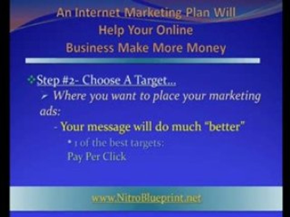 An Internet Marketing Plan