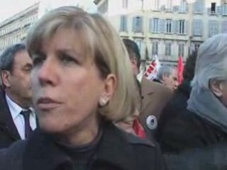 Sylvie Andrieux à la manifestation du 29 janvier à Marseille