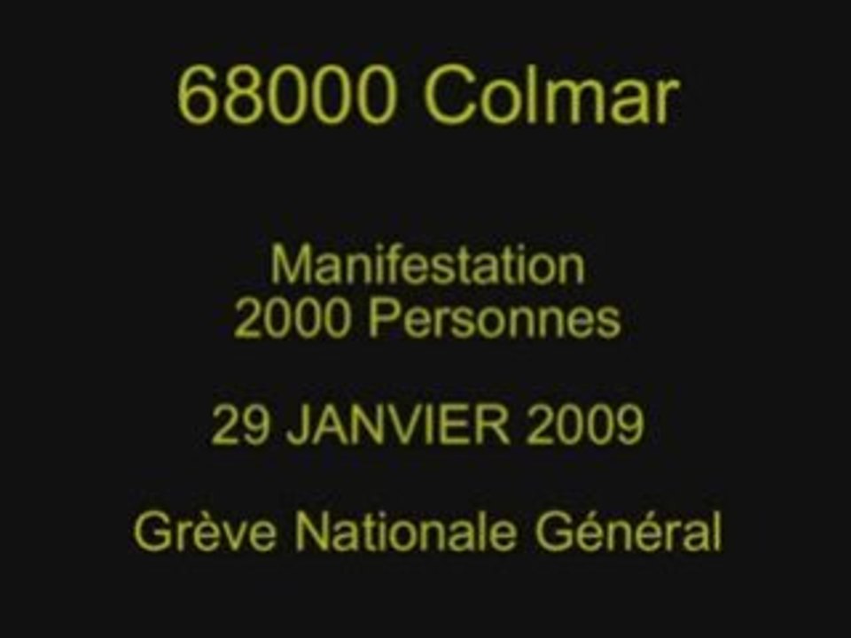 Grève Nationale 29 janvier 2009 à Colmar