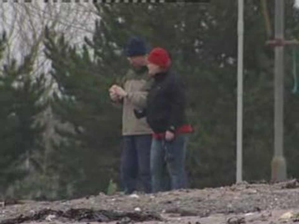 Ferry passengers stranded as lorry hangs off rear