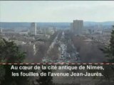 Nimes,les fouilles de l'avenue Jean-Jaurès.
