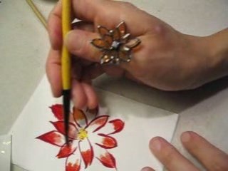 Paint and color a flower freehand