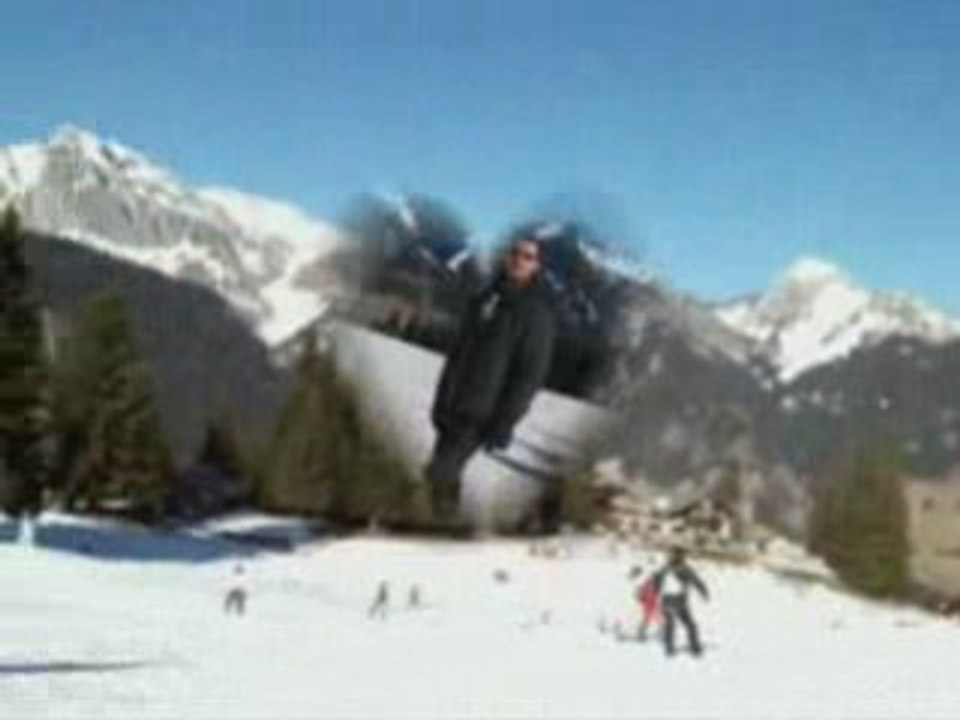 Les copains font du ski