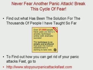 "Stop Your Panic Attacks For Good!"