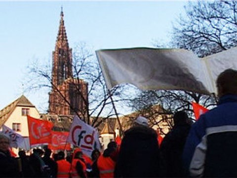 Manif à Strasbourg 10000 manifestants