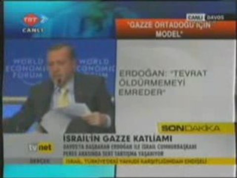 Davos: colere M. Erdogan contre le sioniste peres