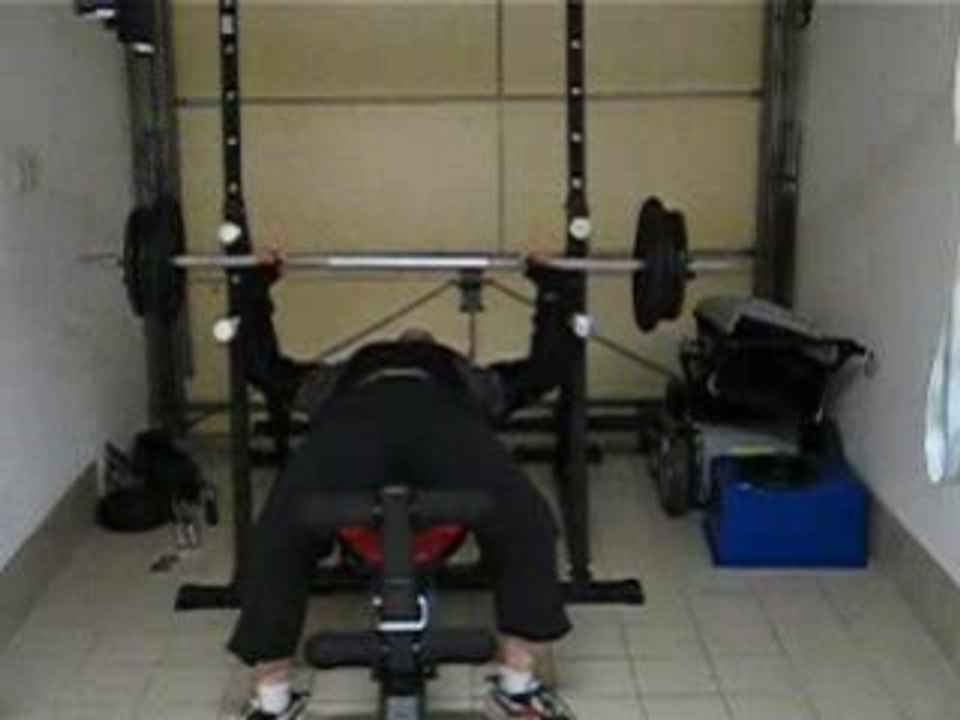 Test au développé couché, 5x90kg (1ère série)