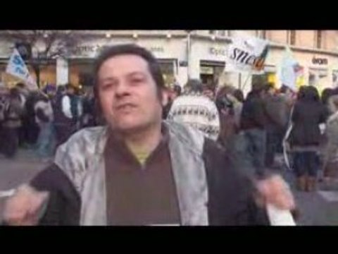Laurent Ripart dans la manifestation à Chambéry