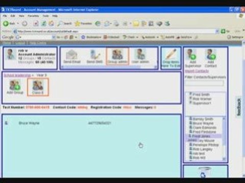 TXTRound - group management texting system demo
