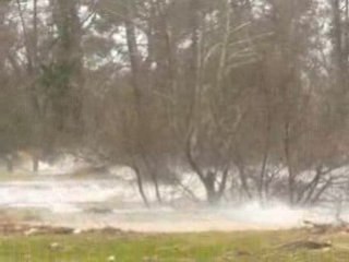 tempête vague à l'assaut des rives Lac Biscarrosse Sanguinet