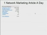 Network Marketing Articles - 1 Network Marketing Article A D