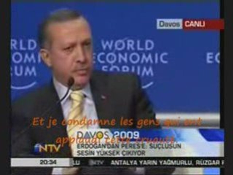 Le Premier ministre turc clash le président israélien !!