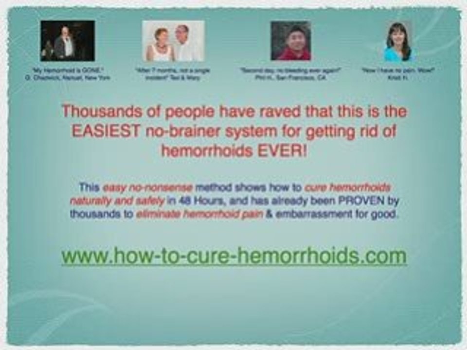 How to Cure Hemorrhoids Safely and Naturally with No Pain
