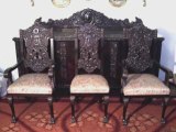ANTIQUE FURNITURE CHIPPENDALE EXCLUSIVE,HANDWORK,ART-CARVINGS,UNIQUE, ONLY IN THE WORLD,END OF Y.800.!!!