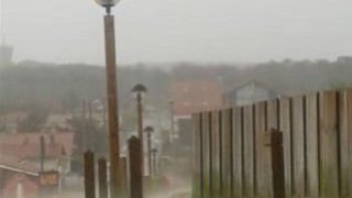 en pleine Tempête Biscarrosse PLage samedi 24 janvier 9H