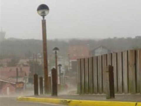 en pleine Tempête Biscarrosse PLage samedi 24 janvier 9H