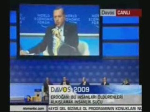 Erdogan clash le sioniste Shimon peres à Davos (2009)...