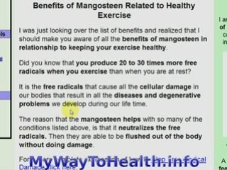 Mangosteen & Exercise: Why healthy people need supplements.