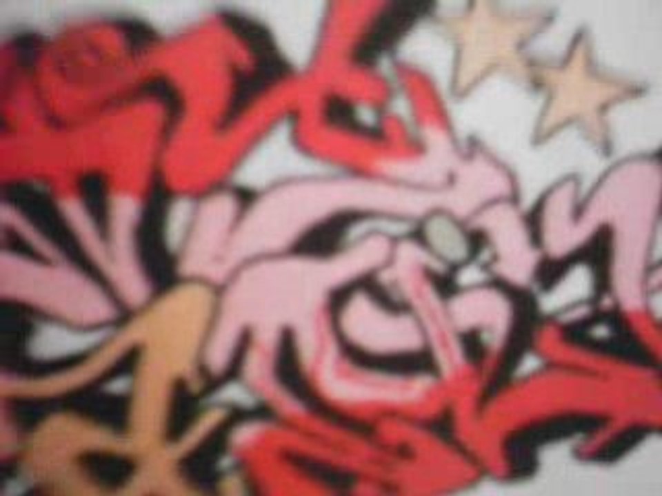 graffiti sur tshirt  par Sam bloods   lettrage "lady k_ramel