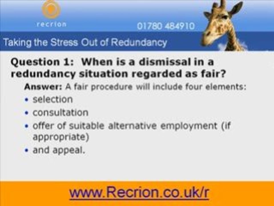 Correct Redundancy Procedure-Get Complementary Video Series