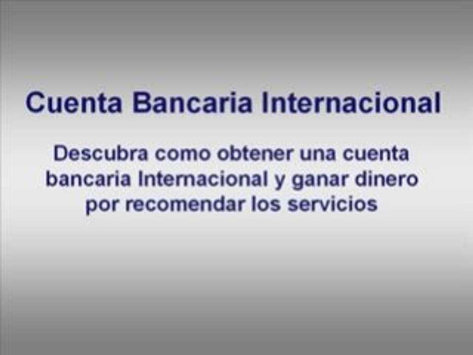 Cuenta Bancaria Internacional