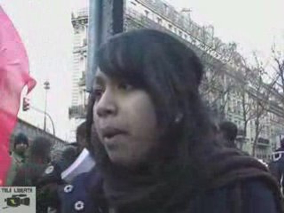 Manifestation des Tamouls à Paris le 30/01/09