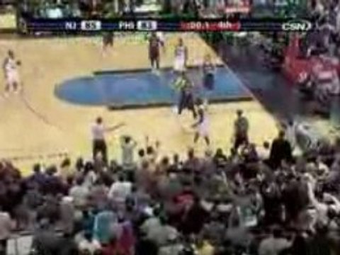 NBA Devin Harris sends Royal Ivey's shot into the stands
