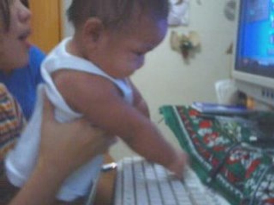 Dwayne James typing the keyboards