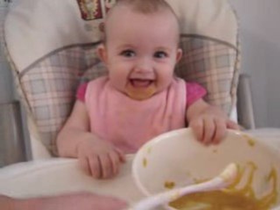 Happy funny baby laugh